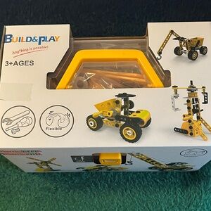 NIB Yellow Construction Toy Set